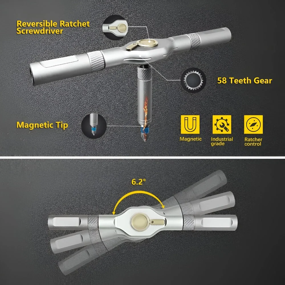 Precision Screwdriver Set Ratchet Magnetic Mini Case - Image 5